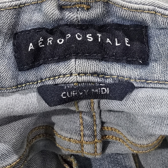 Aeropostale Ripped Light Blue Jean Shorts - Picture 2 of 4